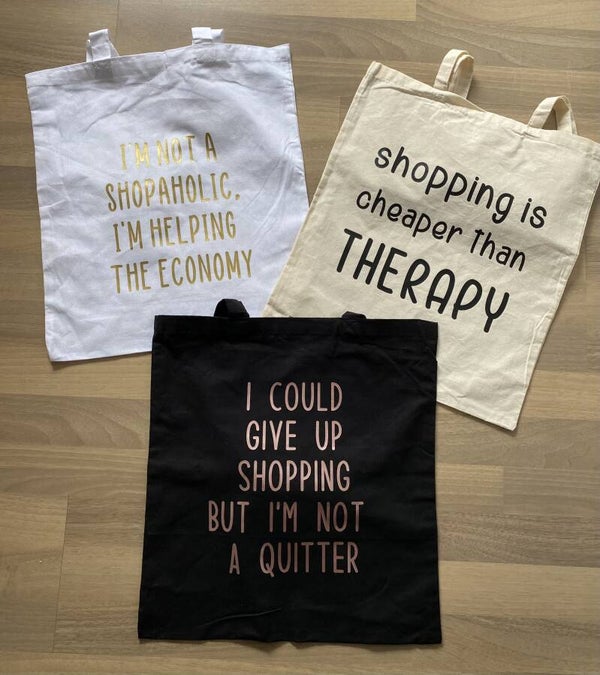 Stoffen tas - SHOPAHOLIC