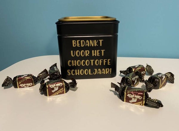 Doos-chocotoffe schooljaar