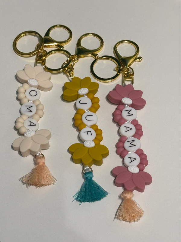 SLEUTELHANGER  - halve bloemen