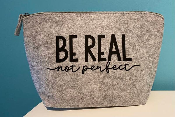 toiletzak vilt GROOT - LICHT GRIJS