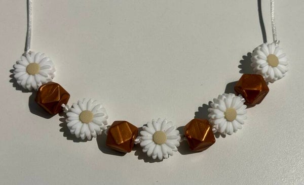 kinderketting - madelief/brons