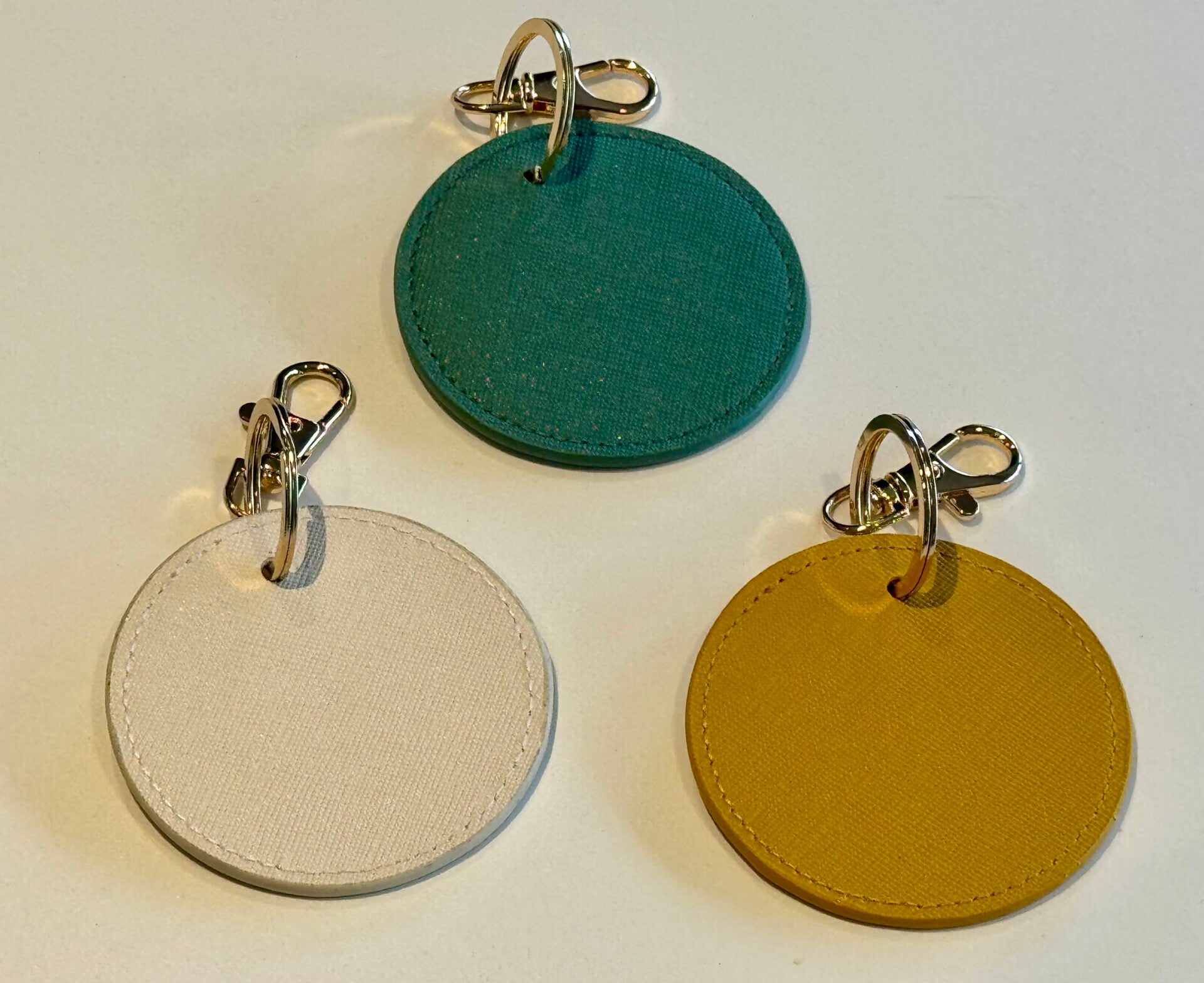 SLEUTELHANGER  Lederlook - cirkel