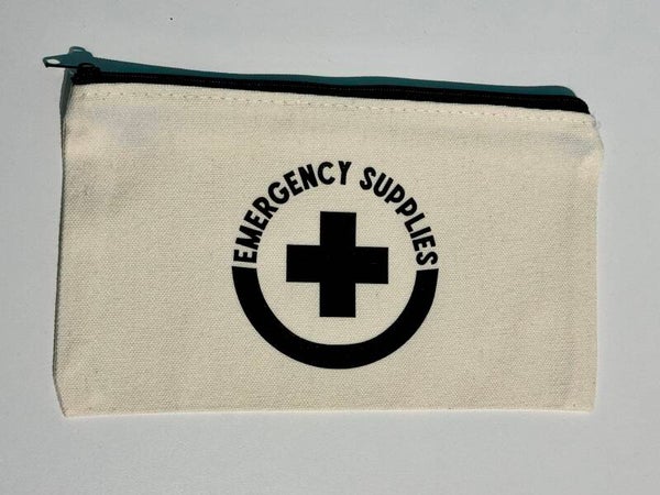 ecru zakje met rits - EHBO