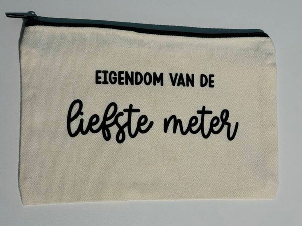 ecru zakje met rits - METER