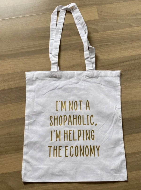 totebag - wit - shopaholic