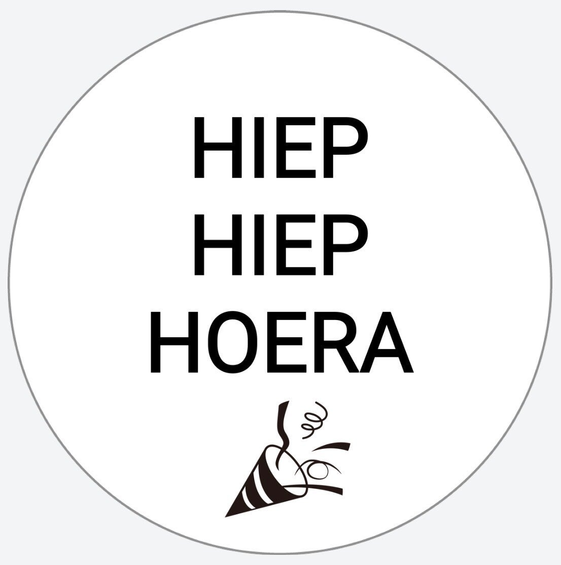 sticker - HIEP HIEP HOERA