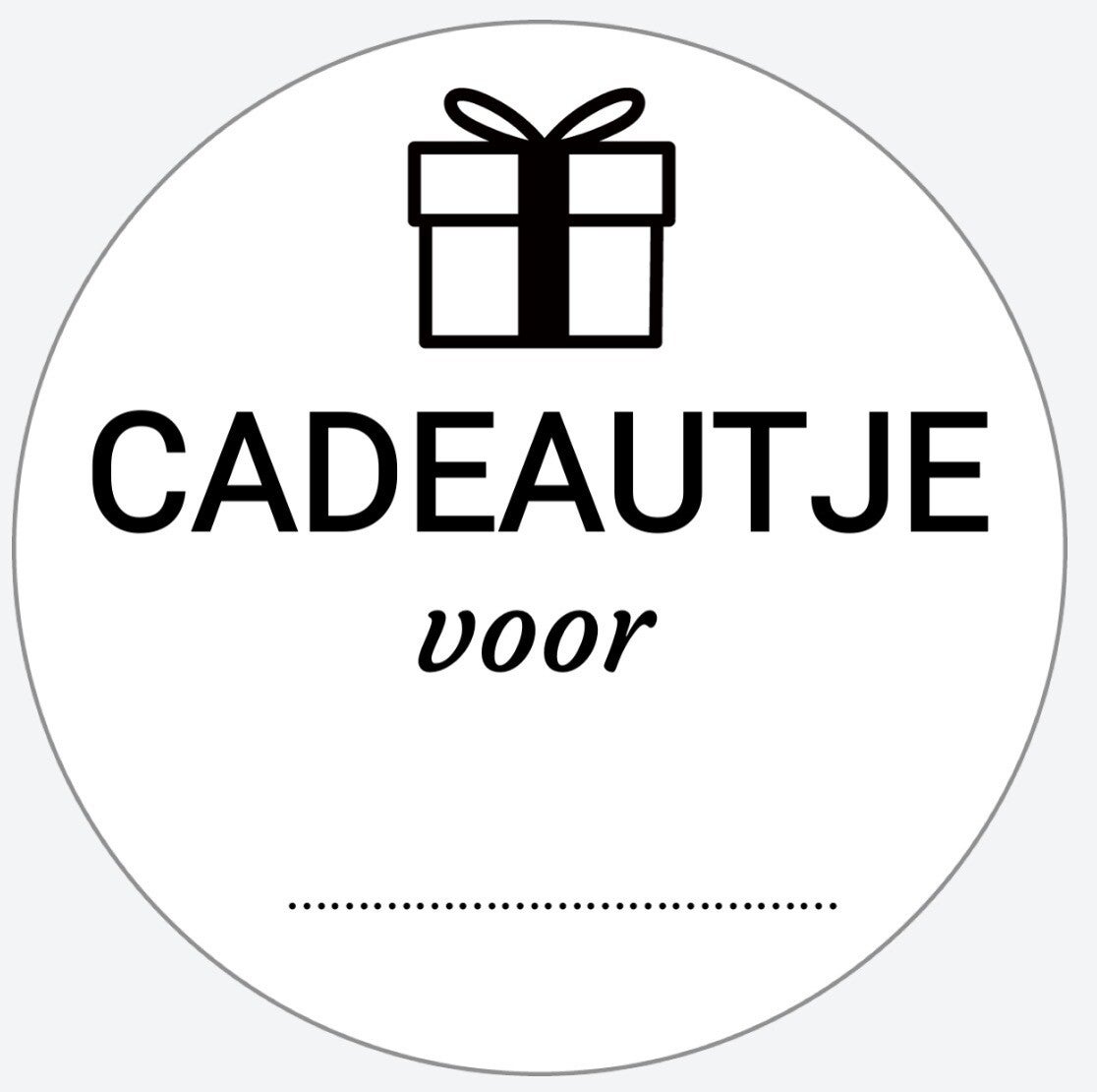 sticker - CADEAUTJE VOOR