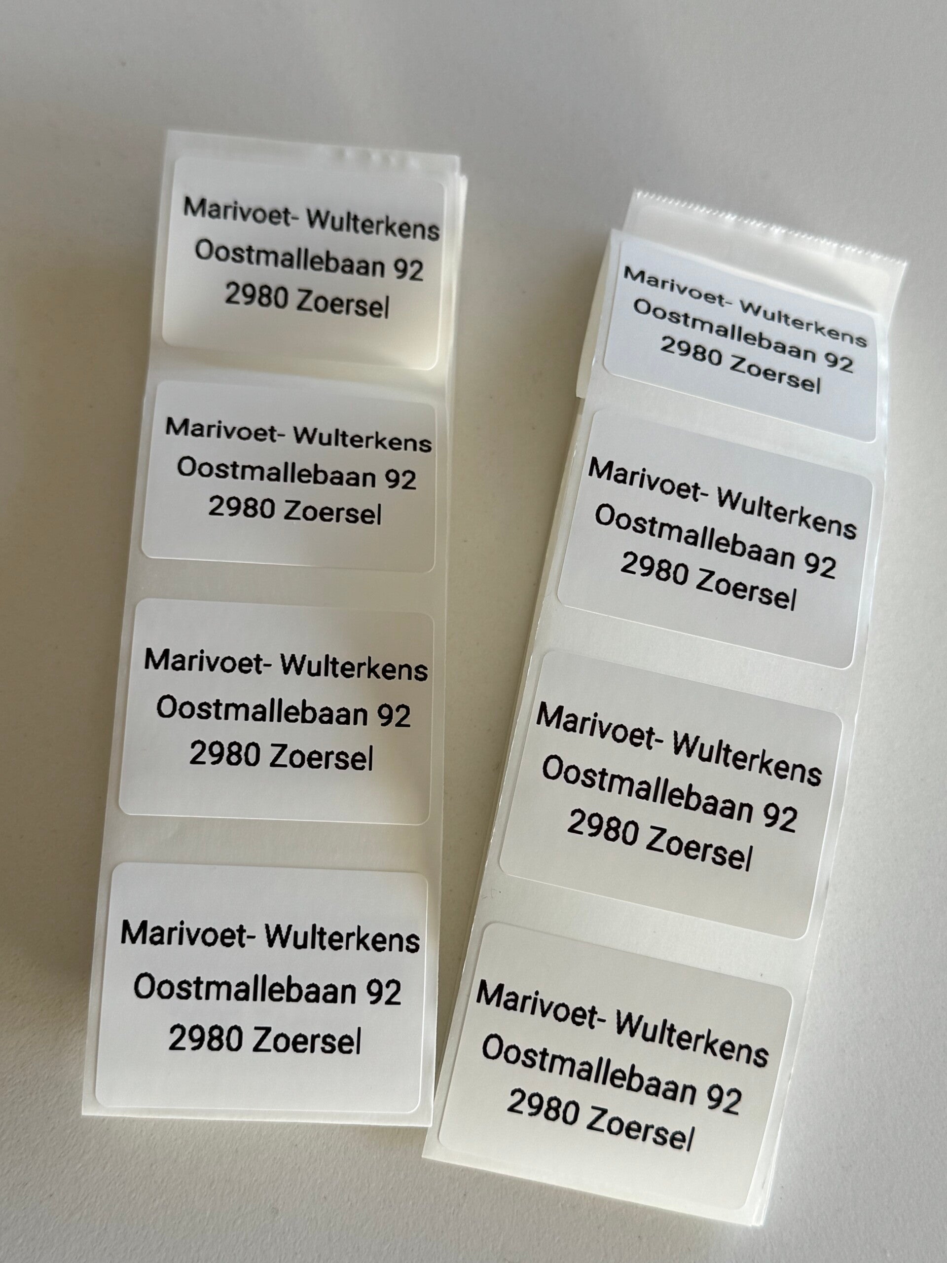 adresstickers - wit