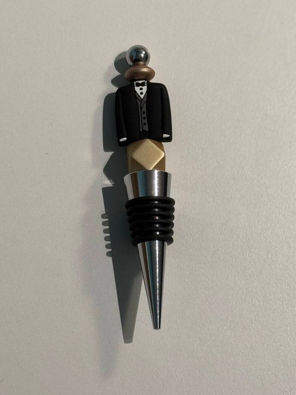 Flessenstop bruidegom