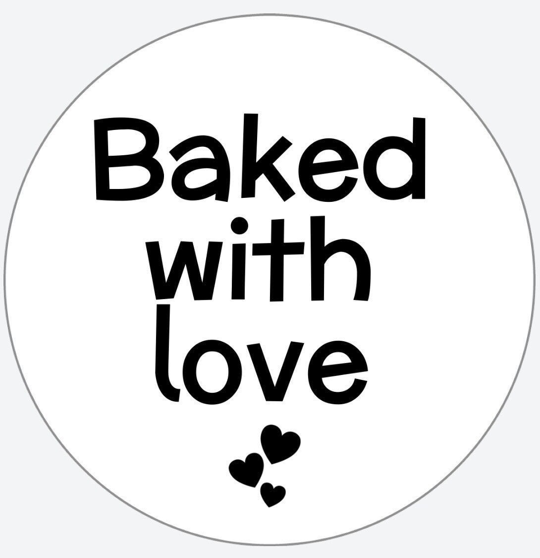 sticker - BAKED WITH LOVE