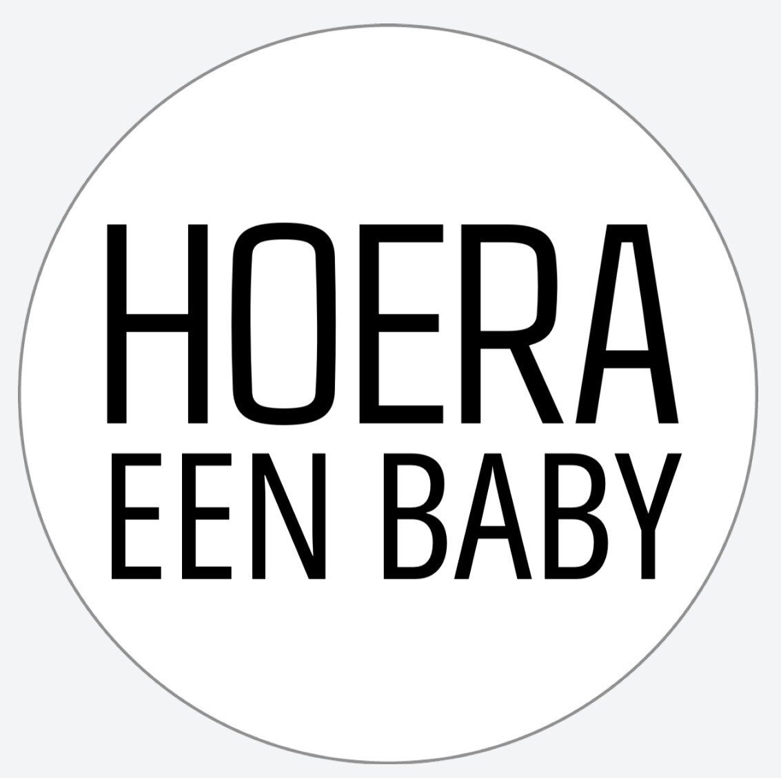 sticker - HOERA EEN BABY