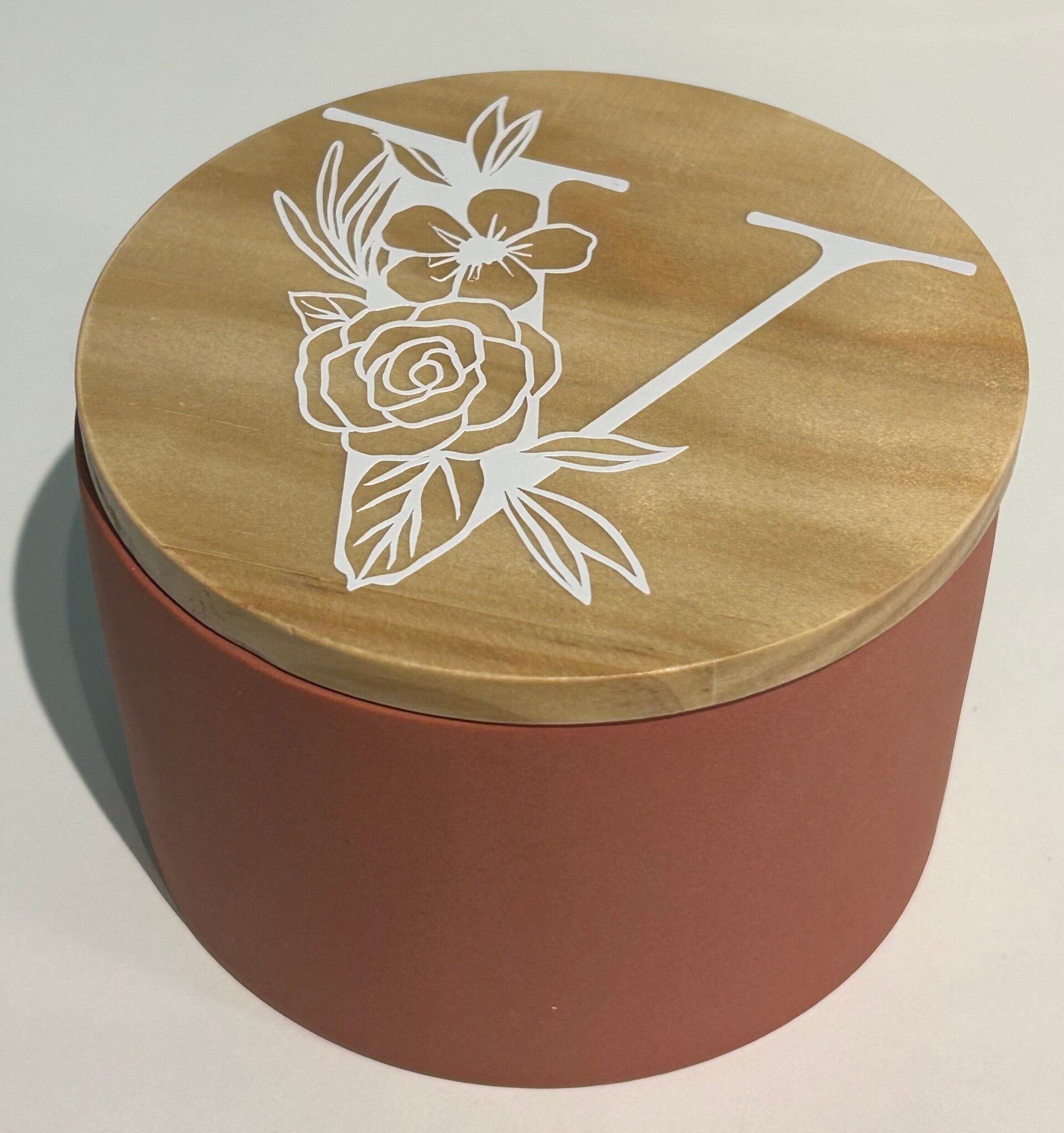 kaars 3 lonten - terracotta