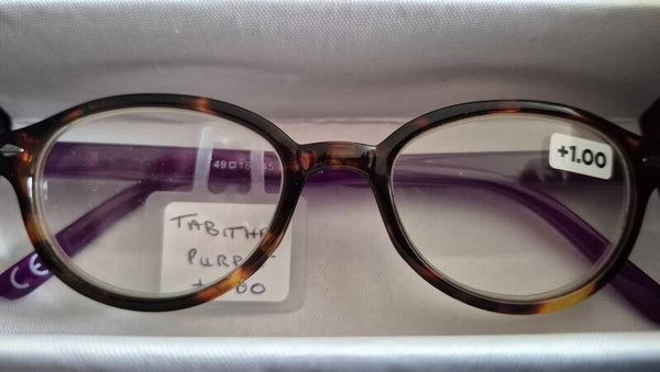 Tabitha +1.00 Tortoise/Purple ladies fashion