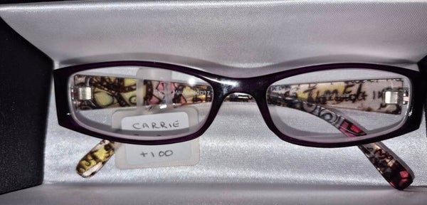 Carrie +1.00 ladies Purple and floral fashion Reading Glasses