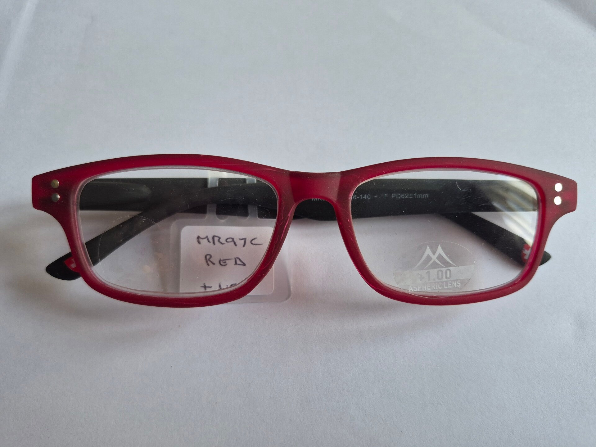 Mr97E +3.50 Red/Black Fashion Reading Glasses