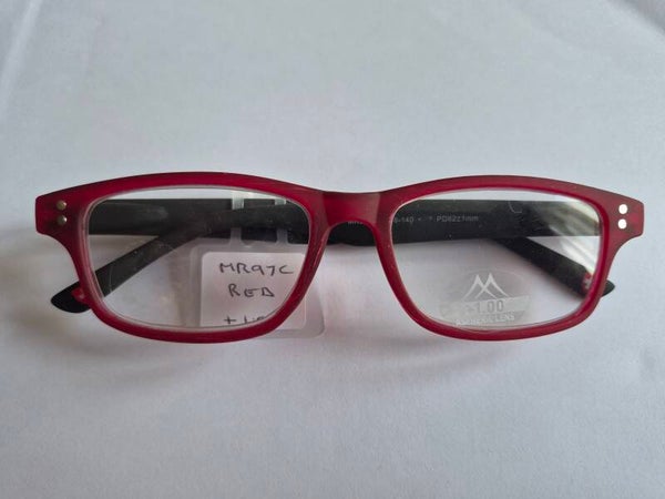 Mr97E +3.50 Red/Black Fashion Reading Glasses