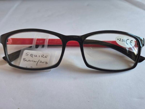Squire +2.50 Gents Classic ..Black/ Red sides