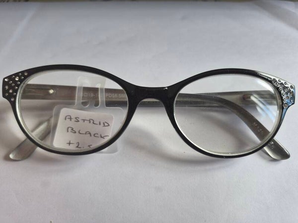 Astrid +2.50 ladies Black diamante  Classic fashion