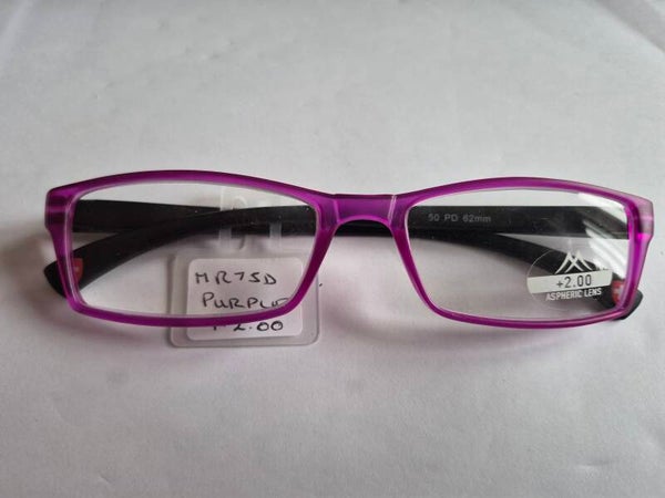 Mr75d +2.00 Purple Rectangle Readers