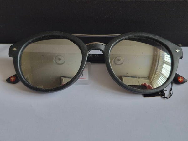 MS49 Montana Sunglasses black with silver mirror lenses