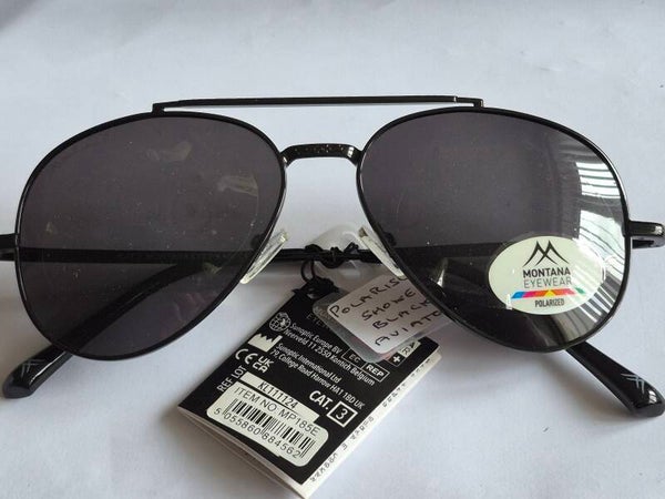 Montana Black Aviator with Gray polarised lenses