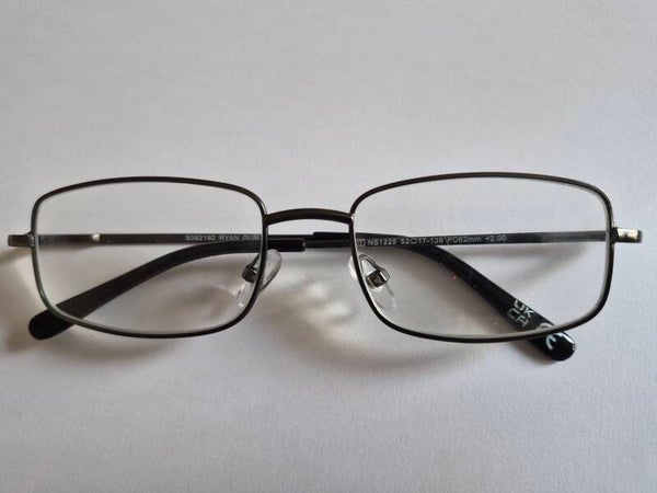 Ryan +2.00 Ladies & Gents Gunmetal  Reading Glasses