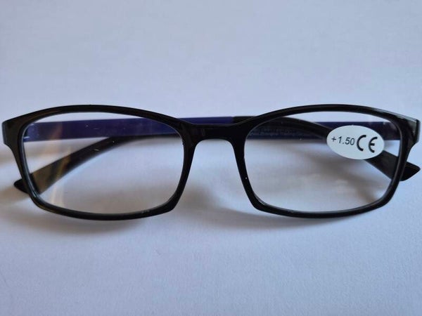 Squire +1.50 Gents Black/ blue Reading Glasses