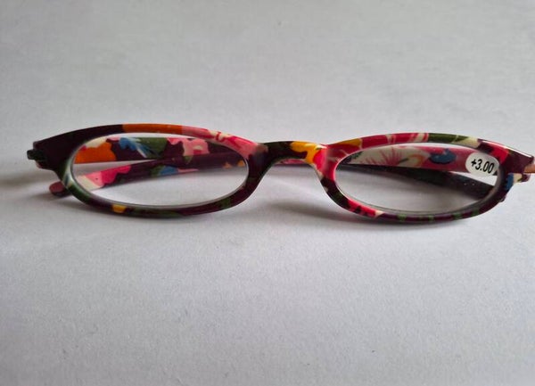 BP71 +3.00 ladies flloral Reading Glasses