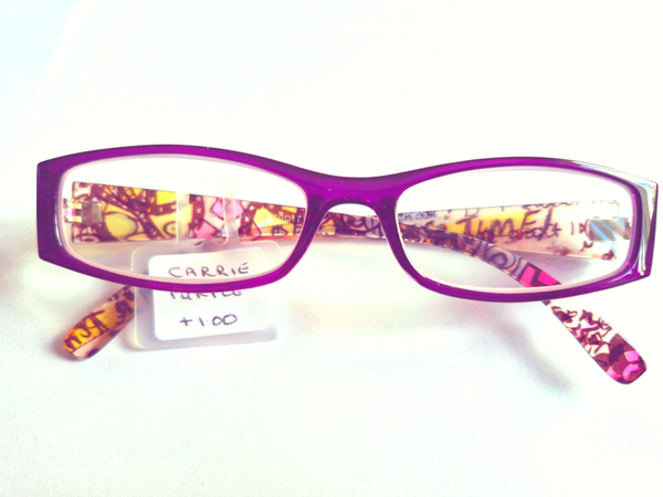 Carrie +1.50 Purple and floral Reading Glasses