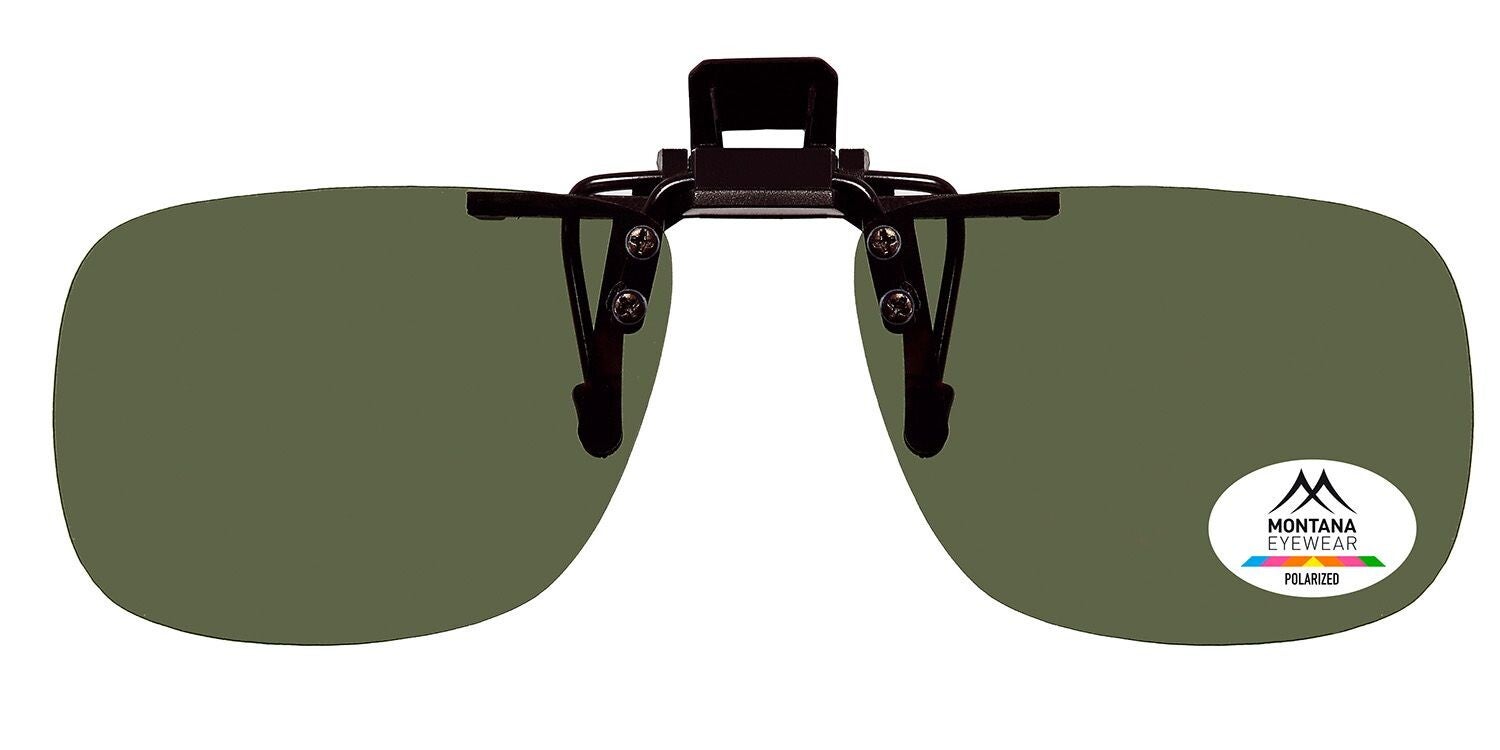 1970 Polarised Green Clip-on Sunglasses  for metal or Plastic Spectacles.