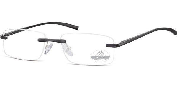 MR68 Closevision : +3.50 : Black : Rimless Reading Glasses