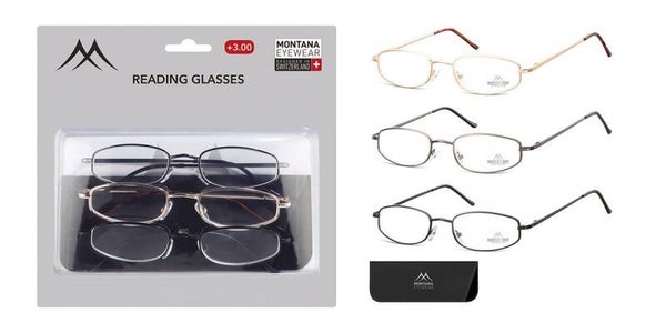 3PM50M Swiss Designs steel fashion Reading Glasses