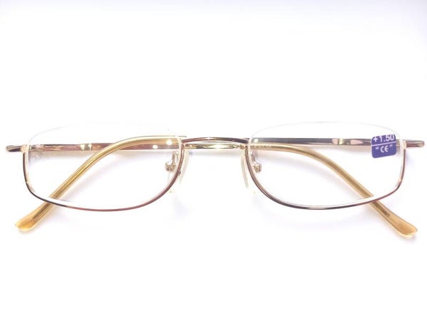 Closevision : OR42c : Gold : +2.00 : Ladies & Gents Reading Glasses