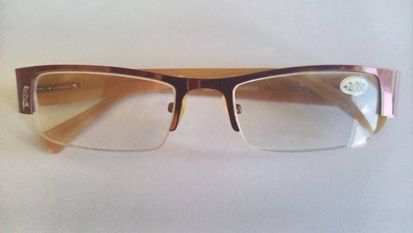 Closevision : OR57c :  Metalic Pink : +2.00: Ladies Reading Glasses.
