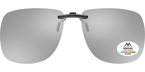Closevision C3 silver Mirrored Clip-on Sunglasses For Plastic Glasses