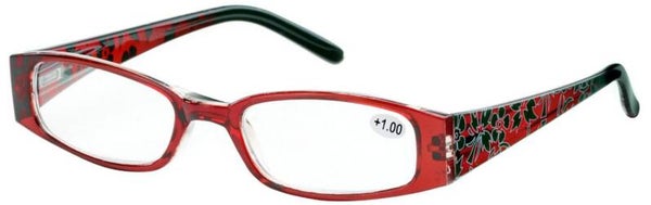 R11C Ladies +2.50 Red Fashion Reading Glasses