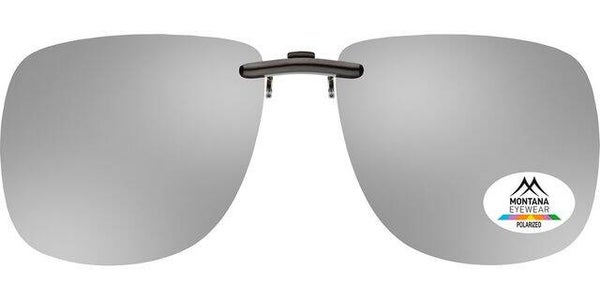 C13 Silver Mirror front  polarised clip-on for metal frames