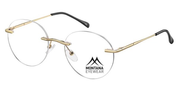 Closevision MM572 Shiny Gold Prescription Rimless Selection