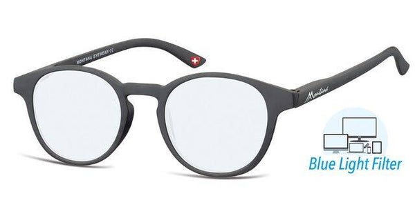 BLF52 Ladies Round Blue Filter fashion Reading Glasses