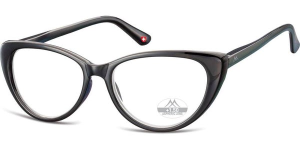 Mr64d Ladies +3.50 Black Reading Glasses