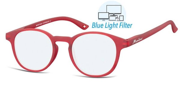 Blf52b Ladies or Gents +1.50 blue filter Red Reading Glasses