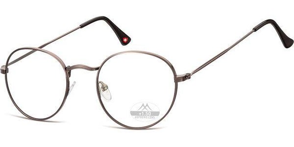 MR54 Fashionable Gunmetal Round eye  Reading Glasses