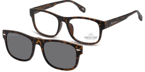 Mrc1a +1.00 Quadra matt turtle with polarised clip-on