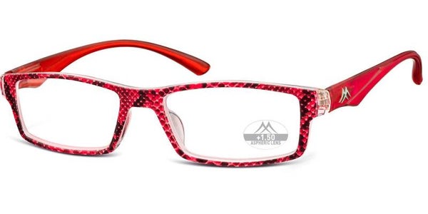 Mlr94b +3.50 Red snake skin fashion Readers