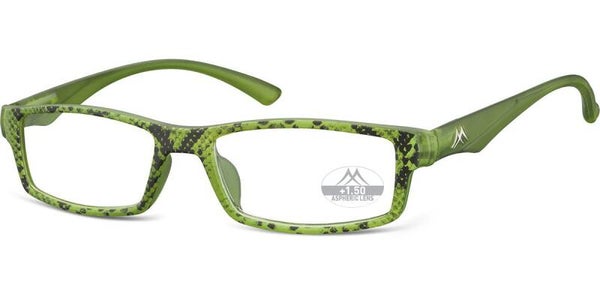 Mlr94d  +3.50 Green  snake skin fashion Readers