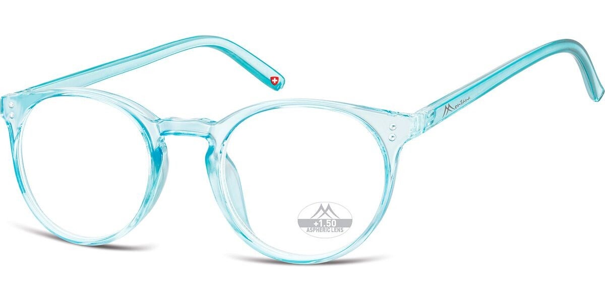 MR55a +2.50 crystal blue panto shaped fashion