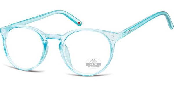 MR55a +2.50 crystal blue panto shaped fashion