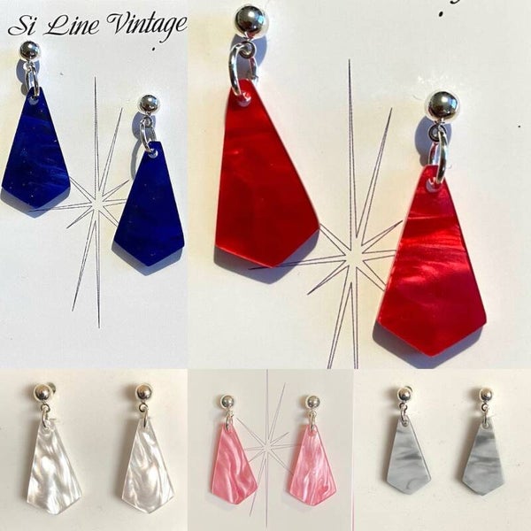 Art Deco style Marble Earrings