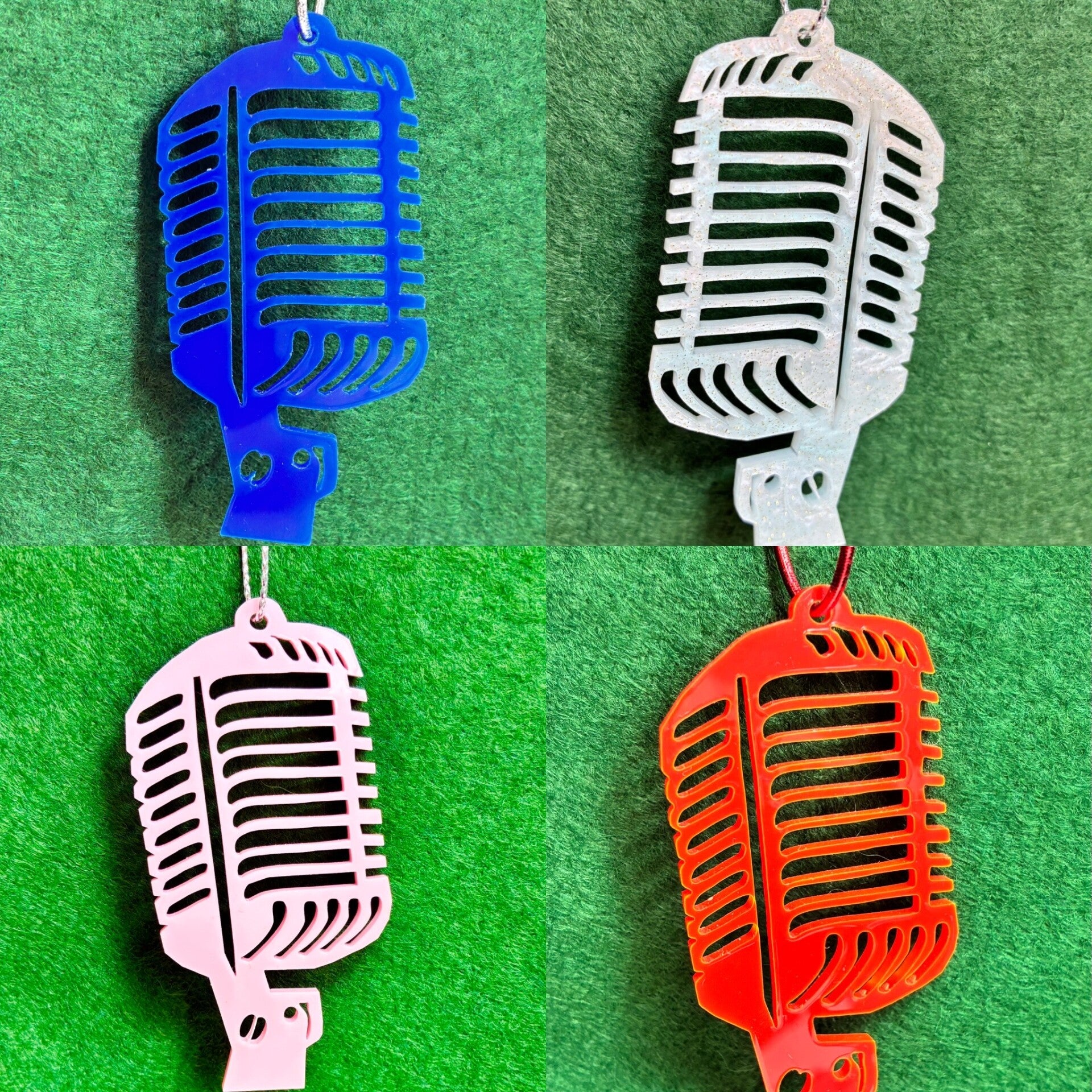 Vintage microphone Christmas tree Decoration