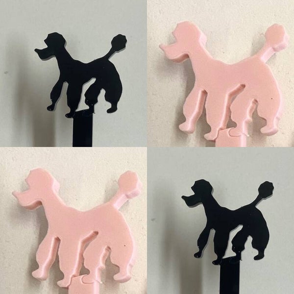 1950’s /retro Poodle Cocktail stirrers.